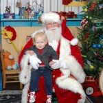 Owen and Santa 2013 at Cheekwood