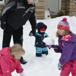 Snowball fight with the cousins