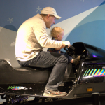 VR snowmobiling ... dad still won't let Owen drive.