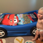 "Look mom, a bed I'll refuse to sleep in"