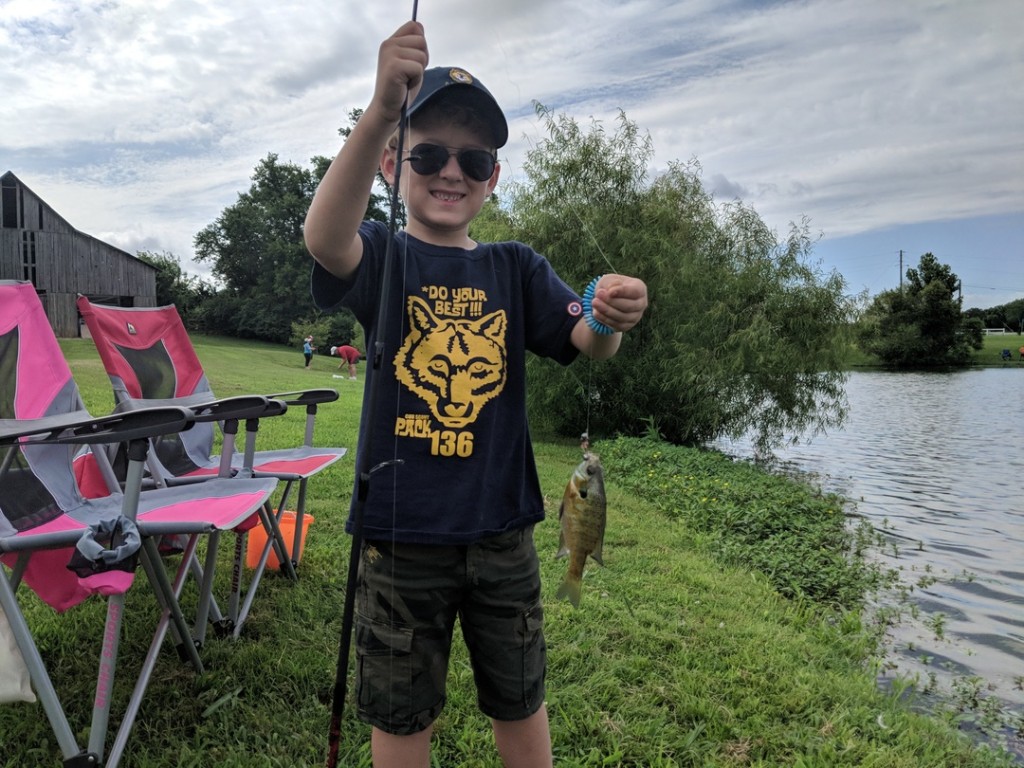 Despite him looking like a cast member of Reno 911 - his first fish